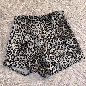 Blue Blush Animal Print Skirt/Shorts